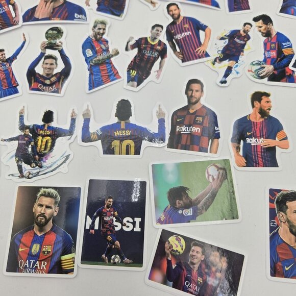 50 Piece Lionel Messi Soccer Star Stickers Football Rakuten 10 Qatar Pro - Picture 10 of 12